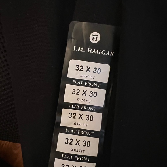Men’s Haggar solid black dress pants NWT - Picture 2 of 2